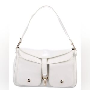 Kate Spade New York RARE "Sutton" Large Perrin White Leather Handbag